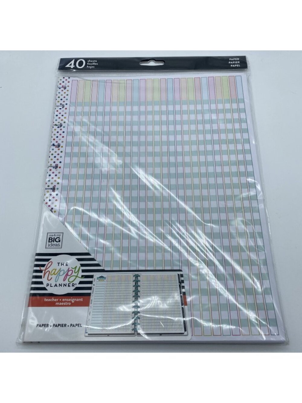 Me & My Big Ideas Happy Planner Colorful Classroom Checklist 40 Sheets 8.5x11